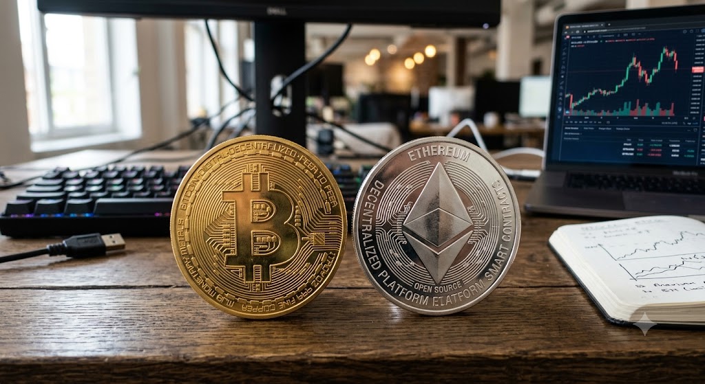 Биткоин и Ethereum
